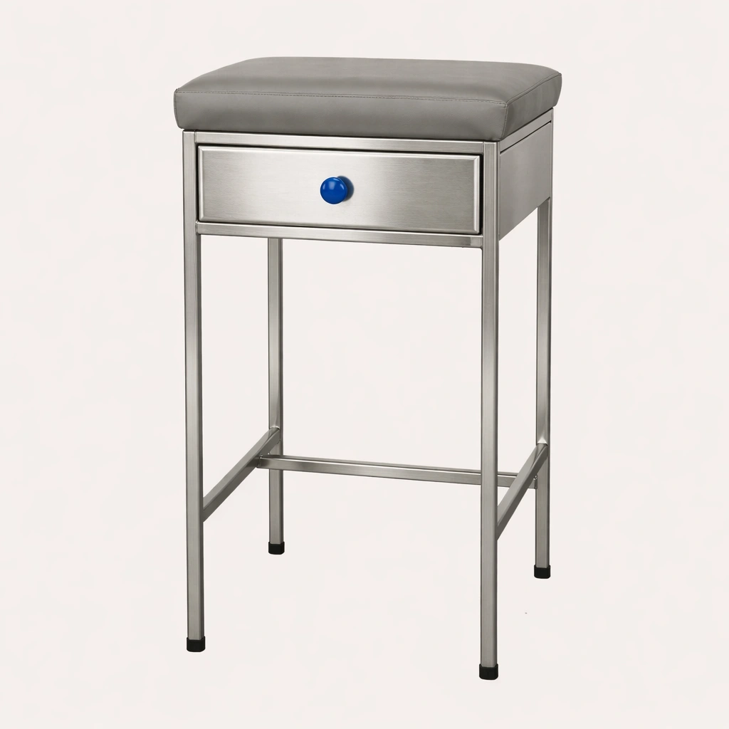 Mesa toma de Muestra Acero inoxidable gris