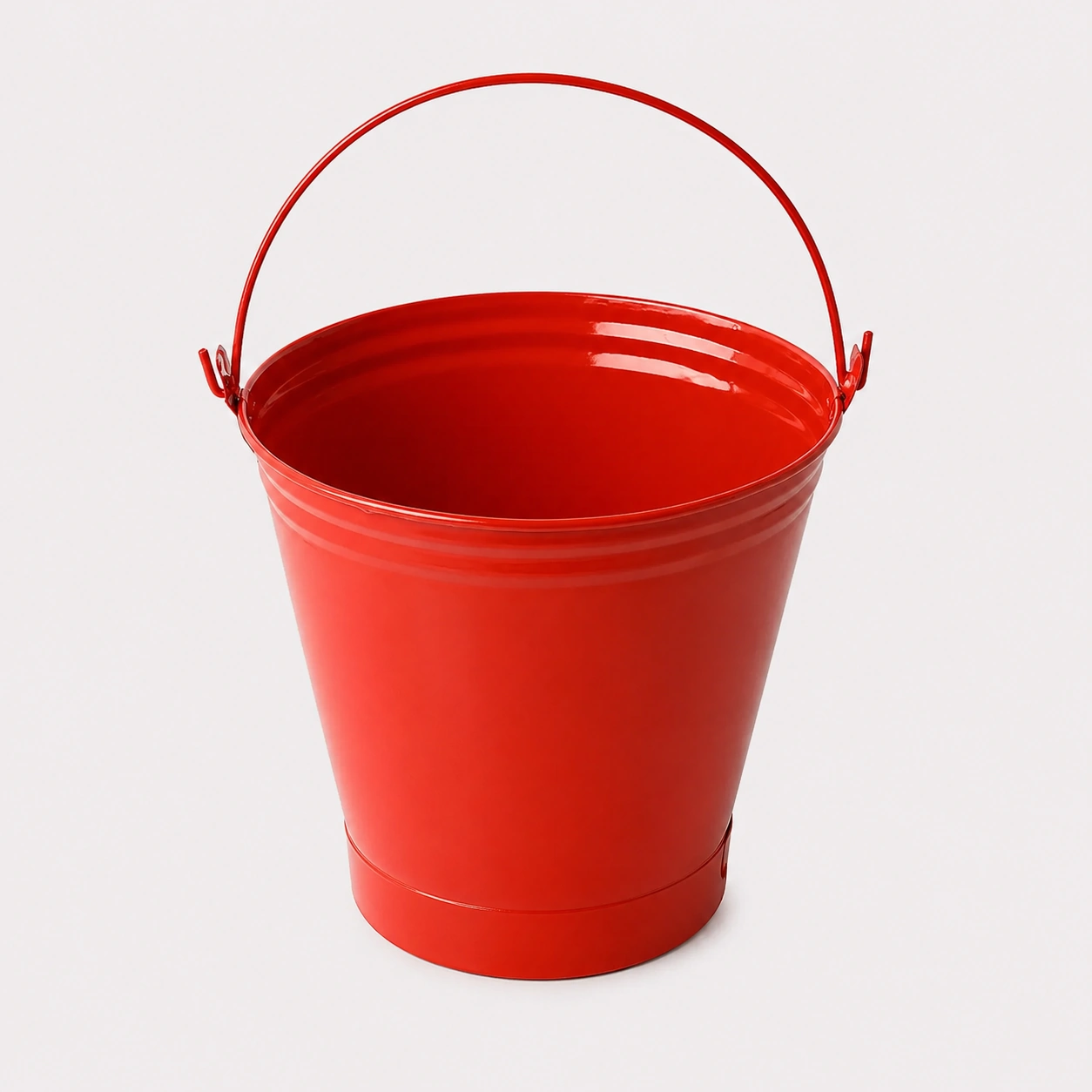 Balde rojo Metalico