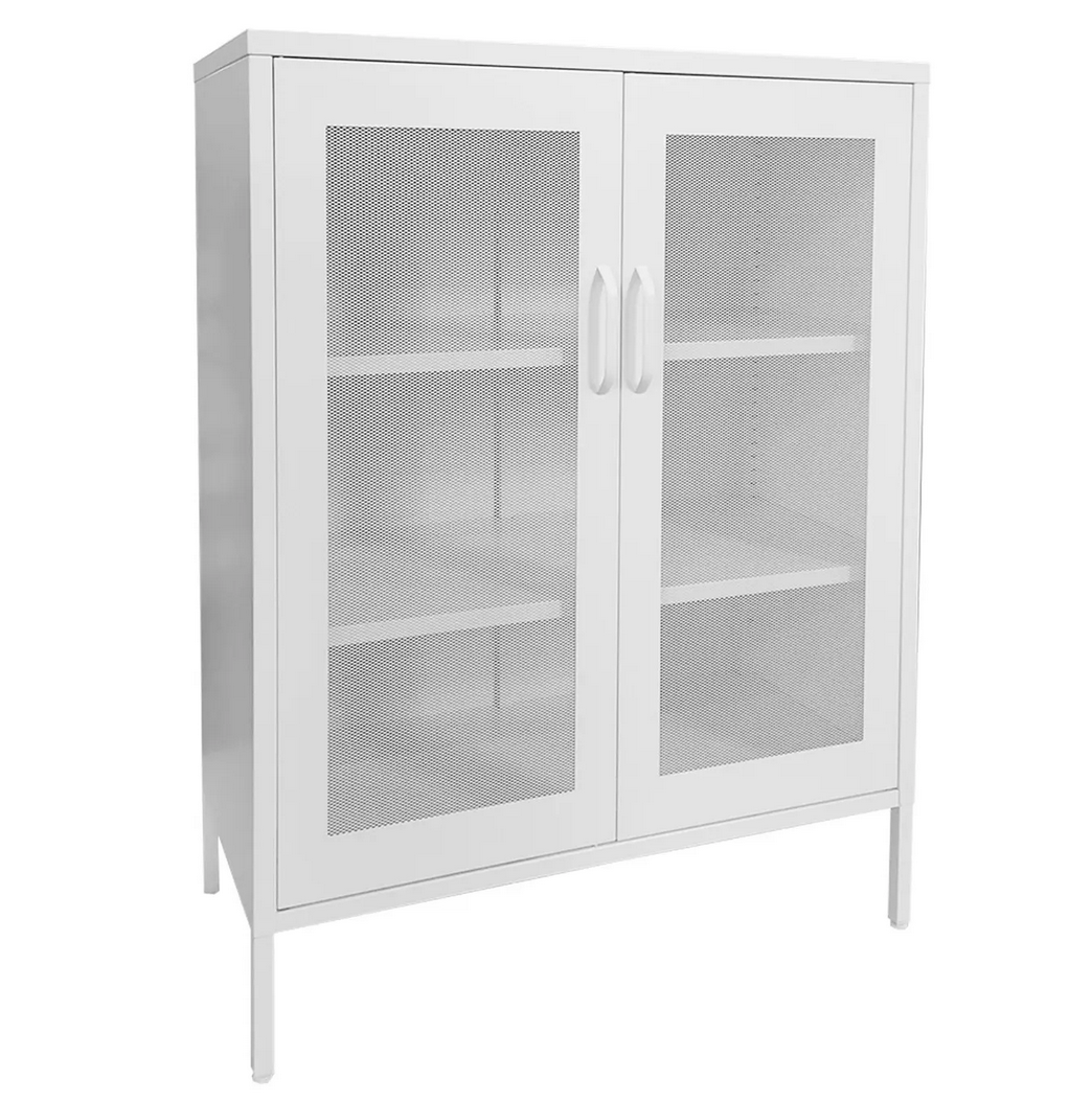Gabinete Metálico Malla Metalica Blanco - Imagen 2