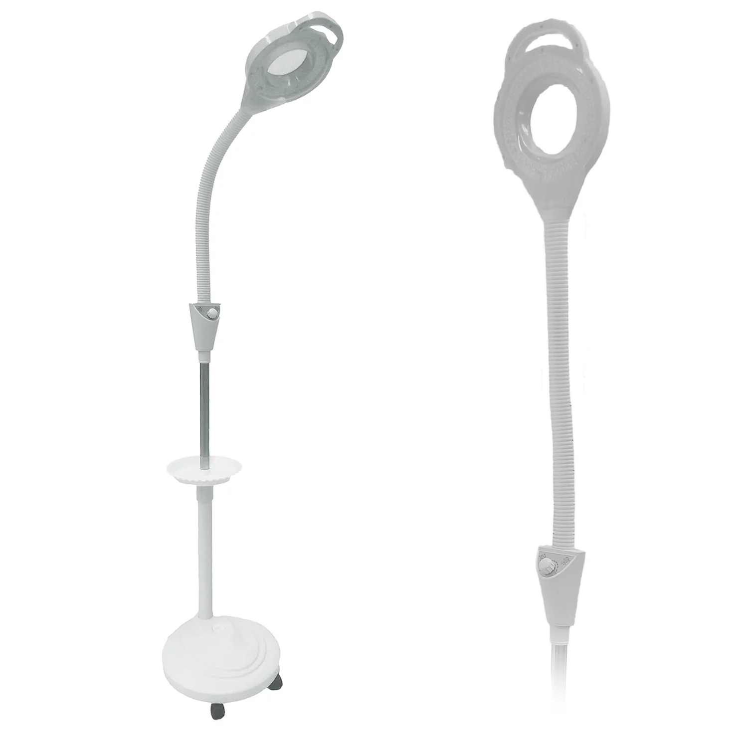 Lámpara de Pie LED con Lupa X16 y Bandeja | Estética - Imagen 4