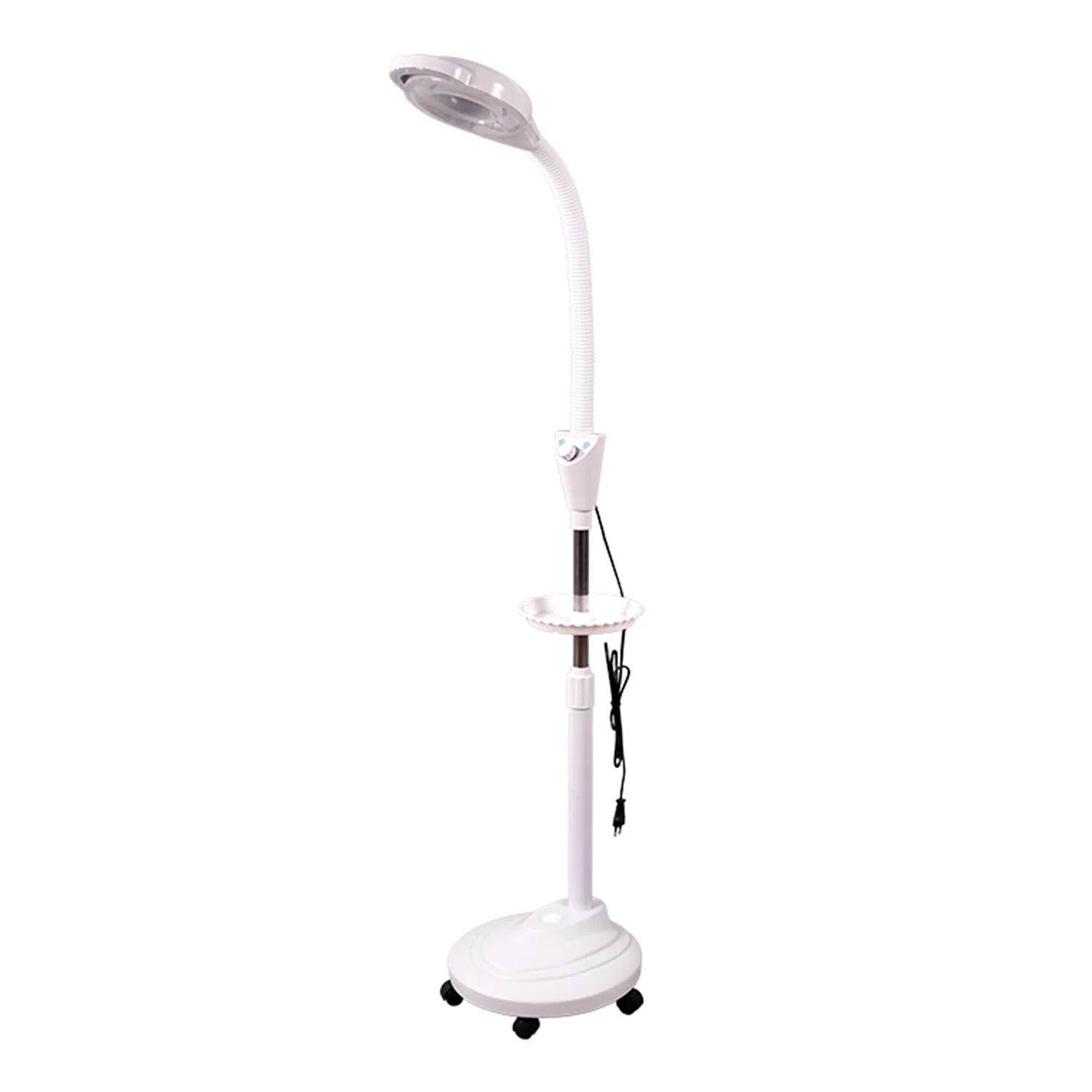 Lámpara de Pie LED con Lupa X16 y Bandeja | Estética